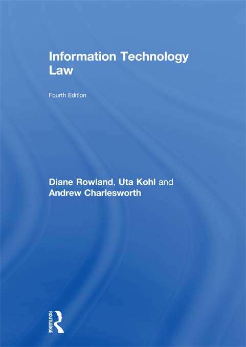 Book cover of Information Technology Law