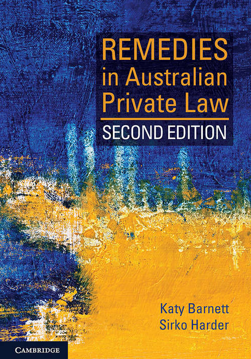 Book cover of Remedies in Australian Private Law
