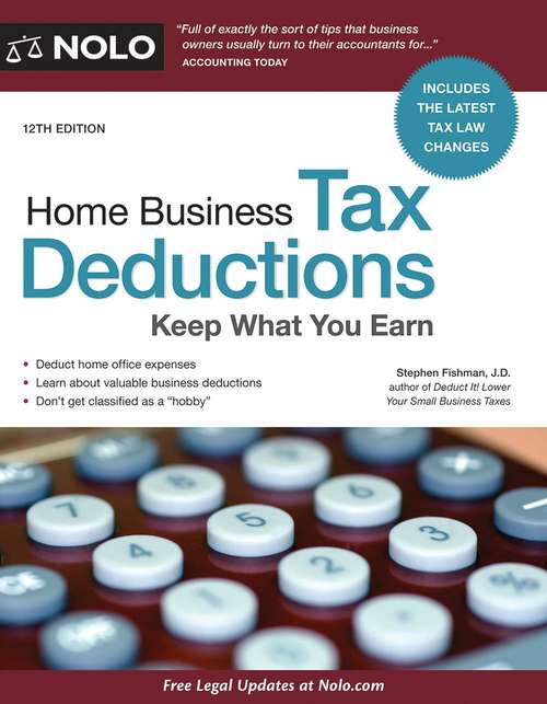 Book cover of Home Business Tax Deductions