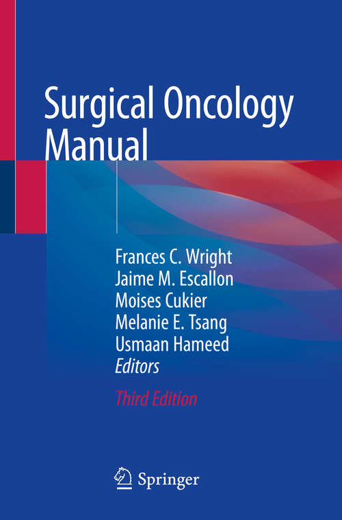 Surgical Oncology Manual (Surgical Oncology Manual Ser.)