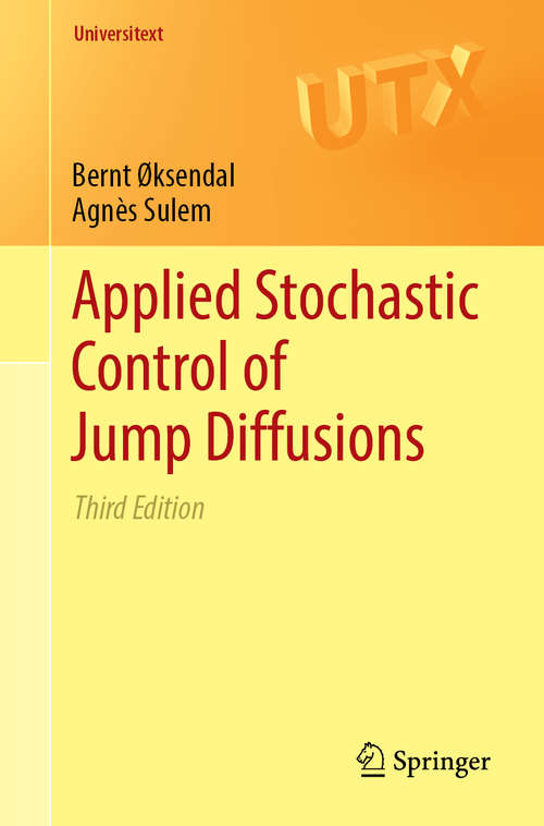 Book cover of Applied Stochastic Control of Jump Diffusions (3rd ed. 2019) (Universitext)