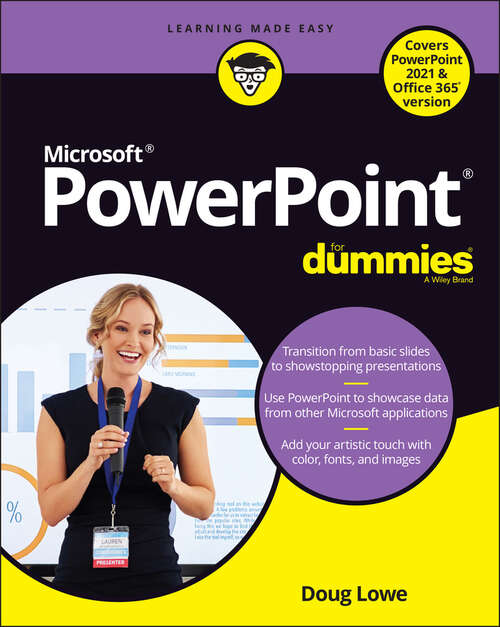 Book cover of PowerPoint For Dummies, Office 2021 Edition
