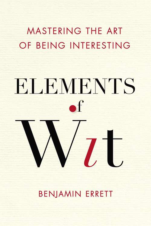 Book cover of Elements of Wit