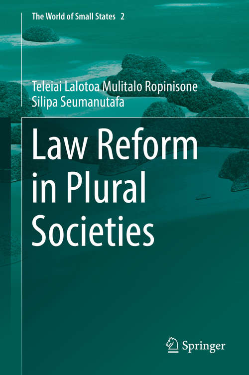 Book cover of Law Reform in Plural Societies