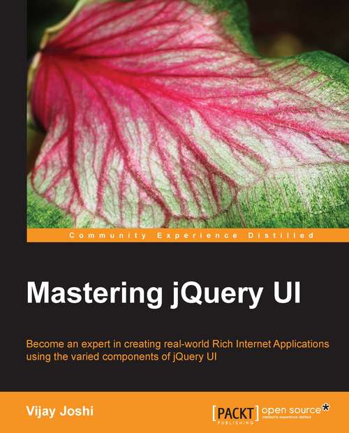 Book cover of Mastering jQuery UI