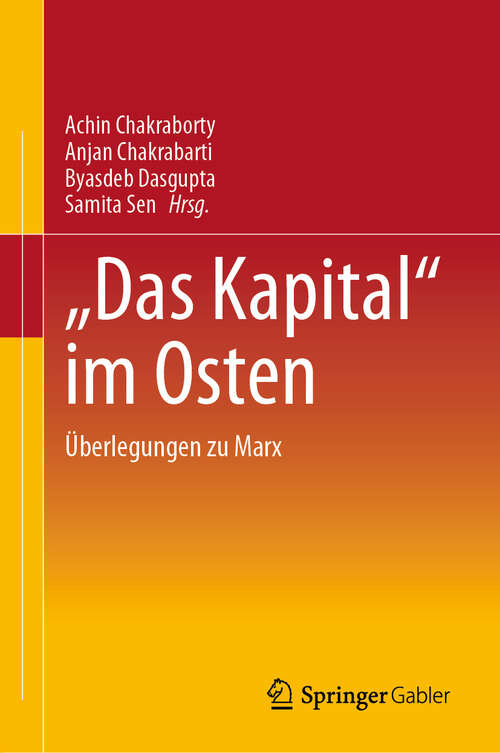 Book cover of "Das Kapital“ im Osten: Überlegungen zu Marx (2024)