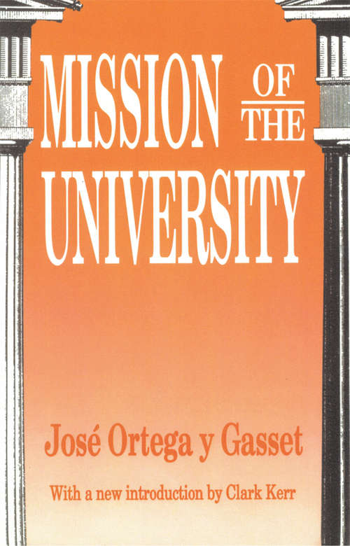 Book cover of Mission of the University