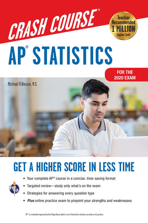 Book cover of AP® Statistics Crash Course, For the 2020 Exam, Book + Online (2) (Advanced Placement (AP) Crash Course)