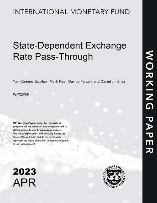 Book cover of State-Dependent Exchange Rate Pass-Through