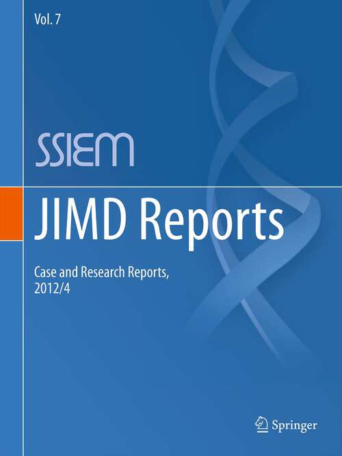 Book cover of JIMD Reports - Case and Research Reports, 2012/4