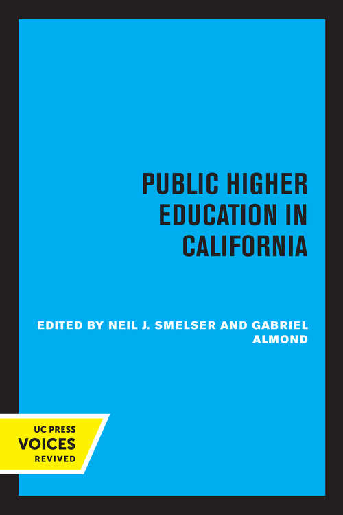 Book cover of Public Higher Education in California