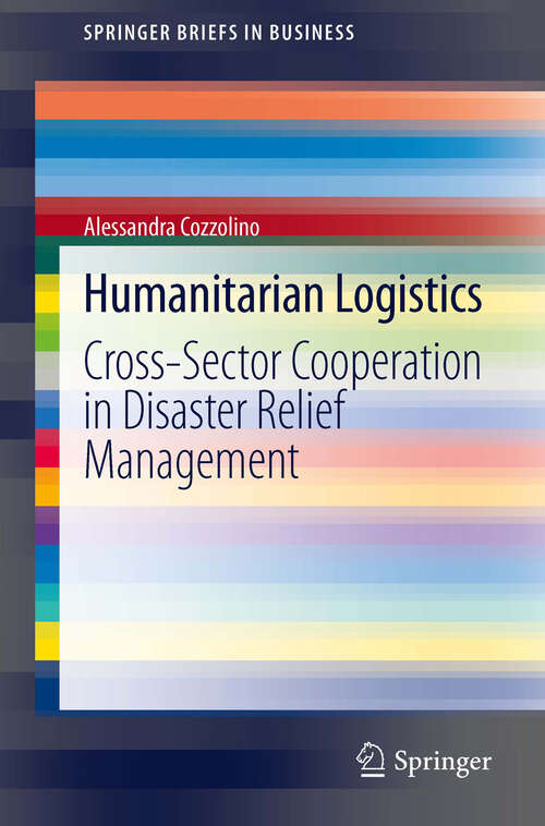 Book cover of Humanitarian Logistics