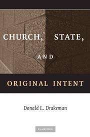 Book cover of Church, State, and Original Intent
