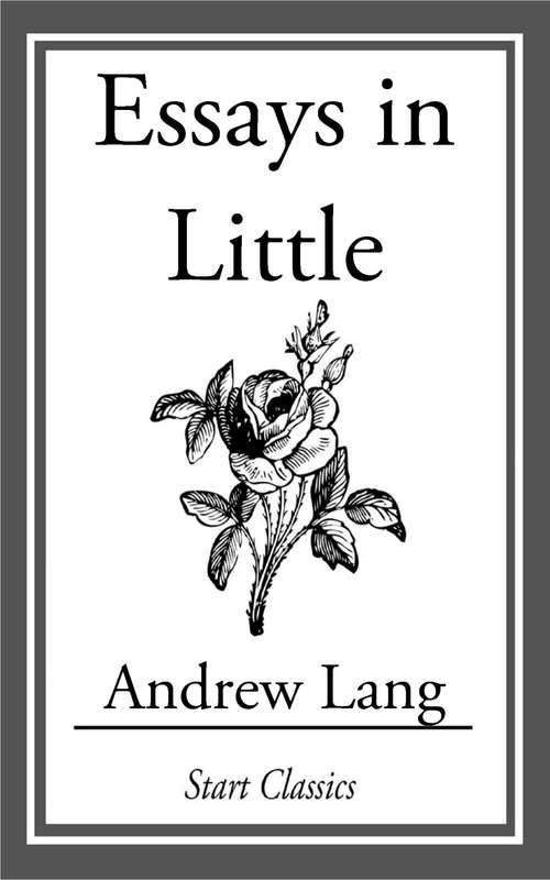 Book cover of Essays in Little