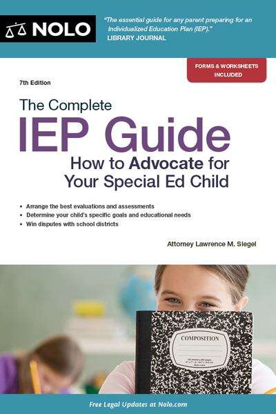 Book cover of Nolo's IEP Guide