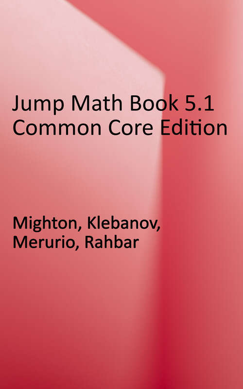 Book cover of Jump Math Book 5.1 Common Core Edition