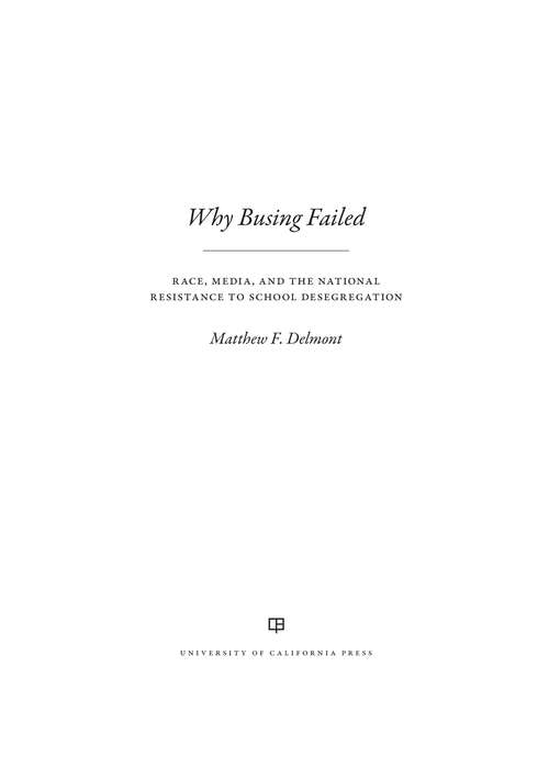 Book cover of Why Busing Failed