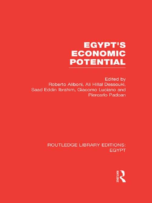 Book cover of Egypt's Economic Potential (Routledge Library Editions: Egypt)