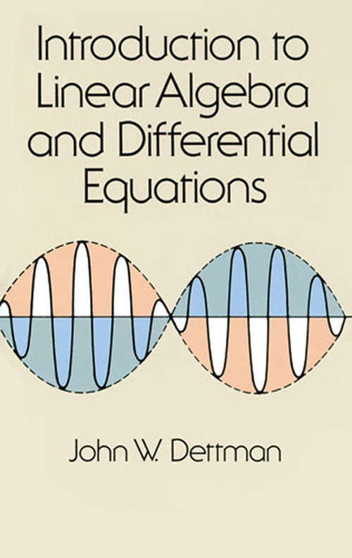 Book cover of Introduction to Linear Algebra and Differential Equations