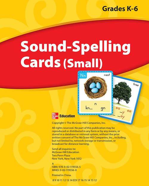 Book cover of McGraw-Hill Reading Wonders, Grades K-2, Sound/Spelling Cards