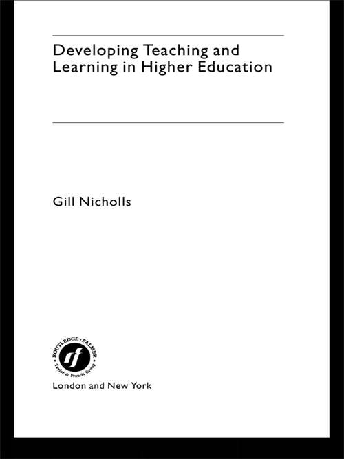 Book cover of Developing Teaching and Learning in Higher Education