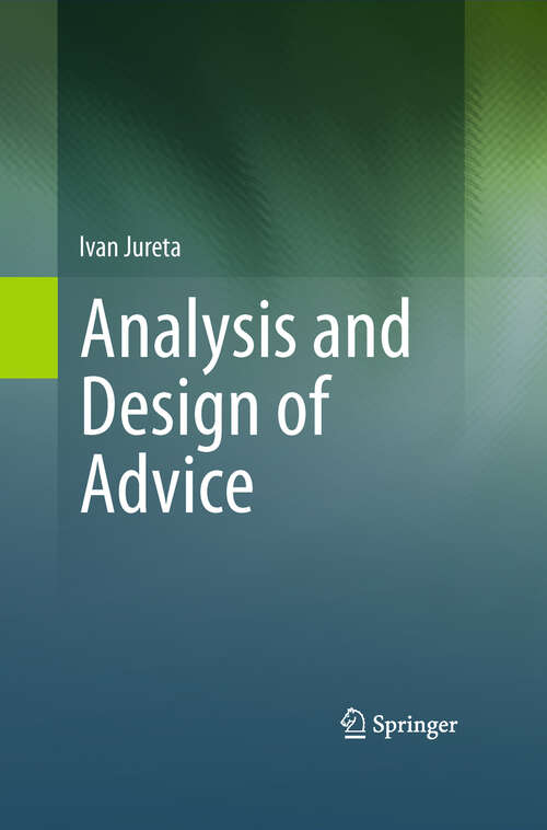 Book cover of Analysis and Design of Advice