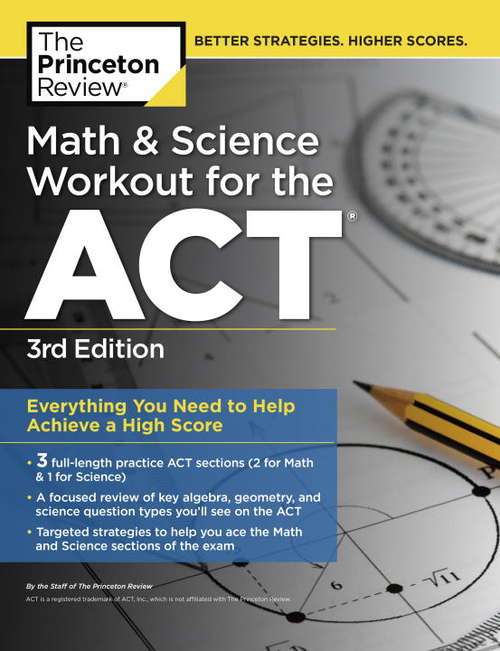 Book cover of Math and Science Workout for the ACT, 3rd Edition