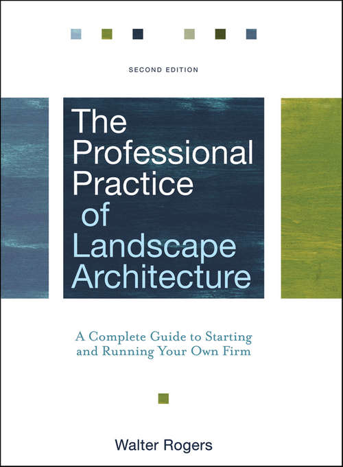 Book cover of The Professional Practice of Landscape Architecture