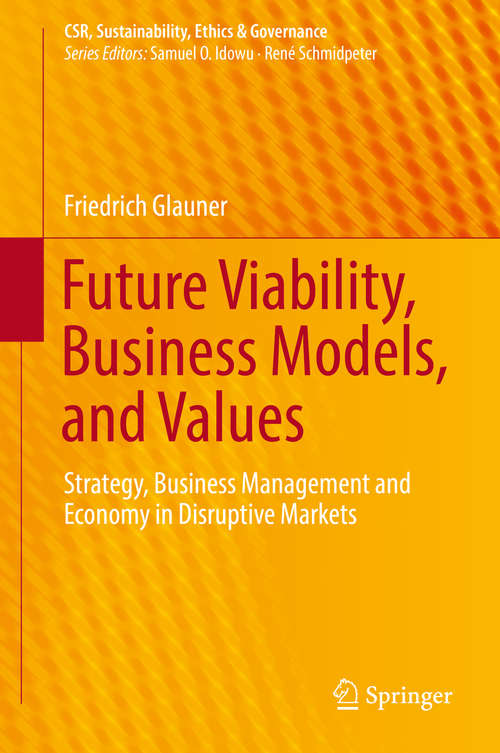 Book cover of Future Viability, Business Models, and Values