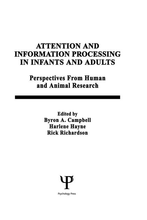 Attention and information Processing in infants and Adults: Perspectives From Human and Animal Research