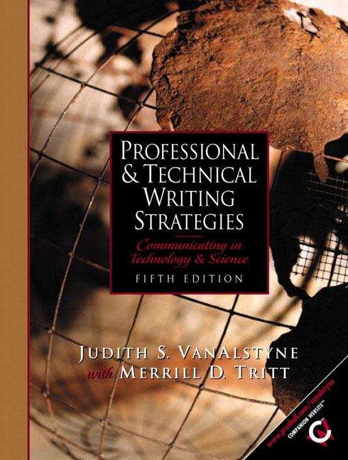 Book cover of Professional and Technical Writing Strategies: Communicating in Technology and Science (Fifth Edition)
