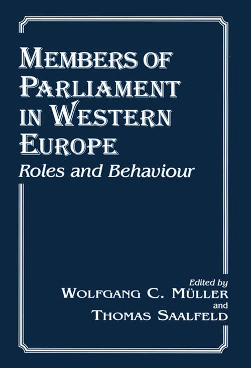 Cover image of Members of Parliament in Western Europe