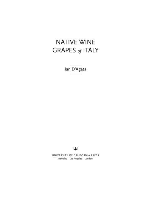 Book cover of Native Wine Grapes of Italy