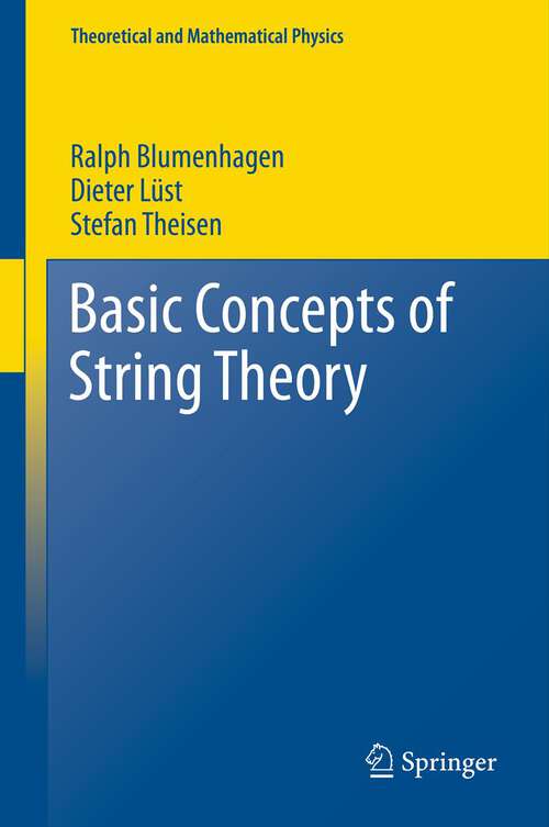 Book cover of Basic Concepts of String Theory