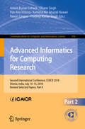 Advanced Informatics for Computing Research: Second International Conference, ICAICR 2018, Shimla, India, July 14–15, 2018, Revised Selected Papers, Part II (Communications in Computer and Information Science #956)