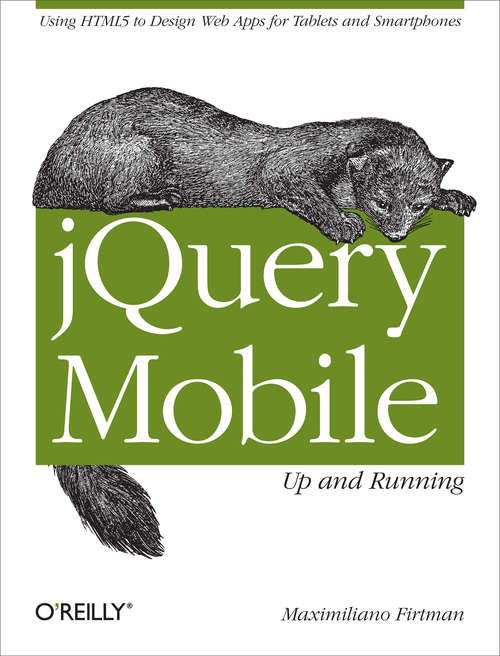 Book cover of jQuery Mobile: Up and Running