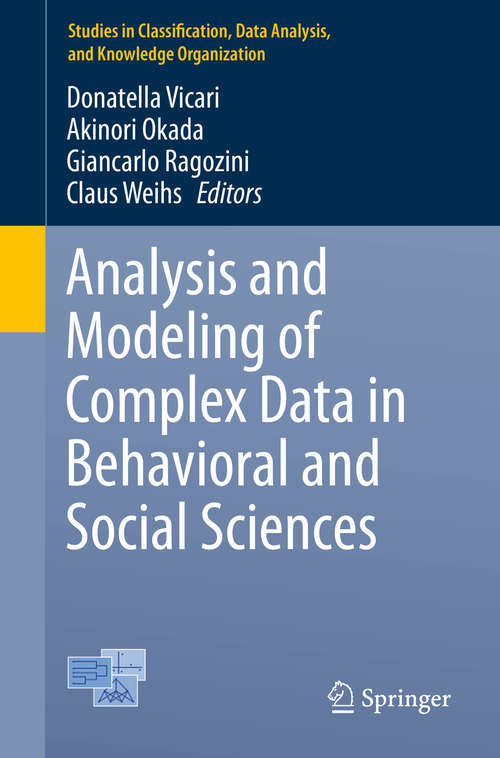 Book cover of Analysis and Modeling of Complex Data in Behavioral and Social Sciences