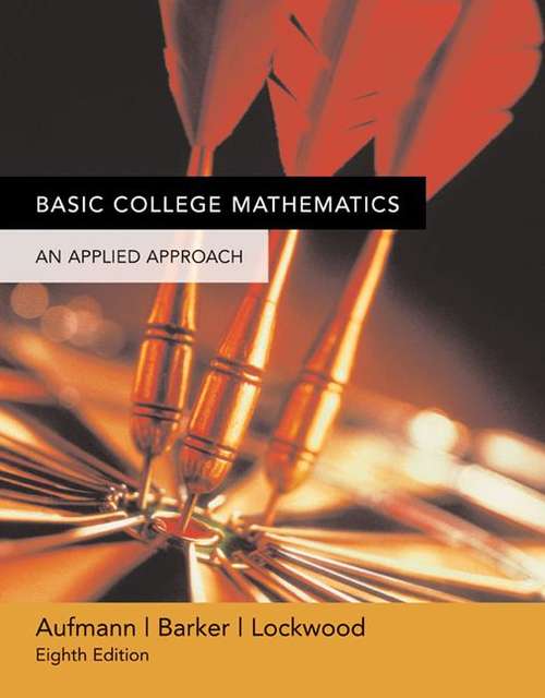 Book cover of Basic College Mathematics: An Applied Approach (Eighth Edition)