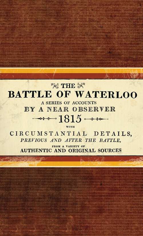 Book cover of The Battle of Waterloo