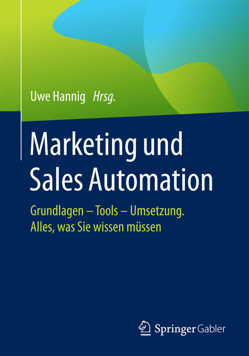 Book cover of Marketing und Sales Automation