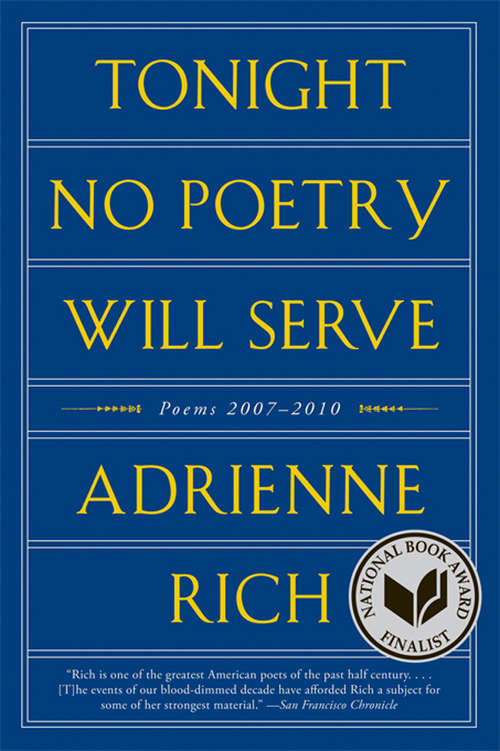 Book cover of Tonight No Poetry Will Serve: Poems 2007-2010