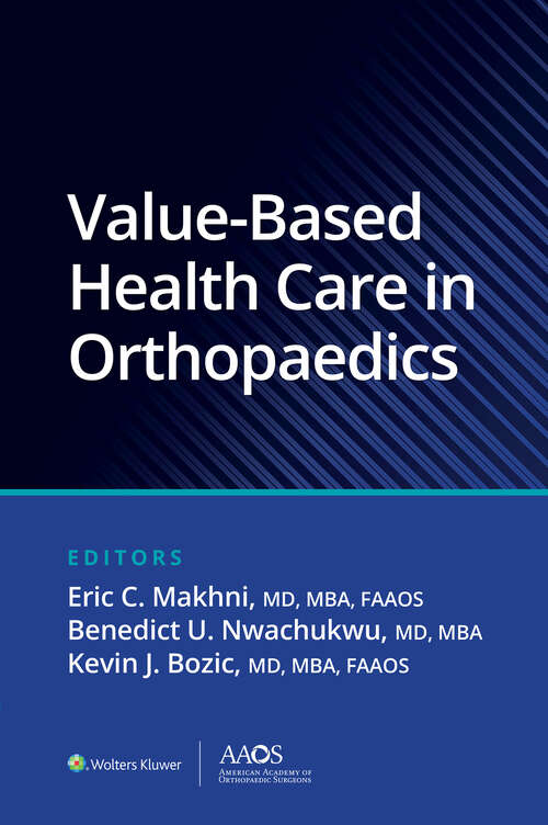 Book cover of Value-Based Health Care in Orthopaedics