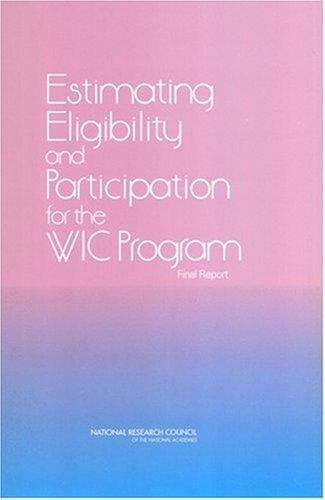 Book cover of Estimating Eligibility and Participation for the WIC Program: Final Report