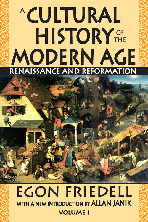 Book cover of A Cultural History of the Modern Age: Volume 1, Renaissance and Reformation
