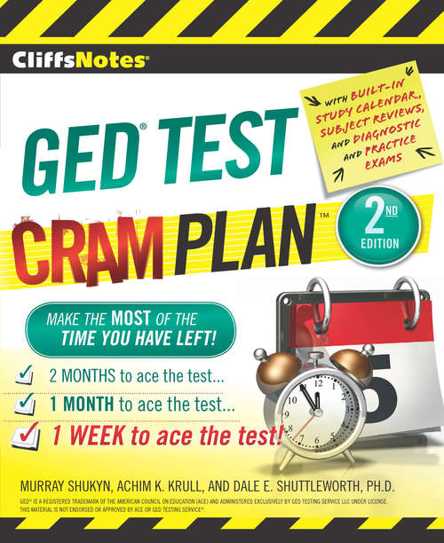 Book cover of CliffsNotes GED Test Cram Plan Second Edition