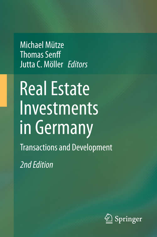 Book cover of Real Estate Investments in Germany