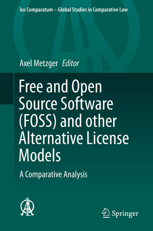 Book cover of Free and Open Source Software (FOSS) and other Alternative License Models