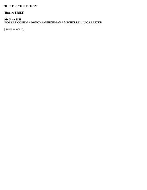 Book cover of Theatre, Brief (13)