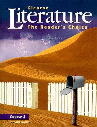 Book cover of Glencoe Literature: Reading with Purpose, Course 4