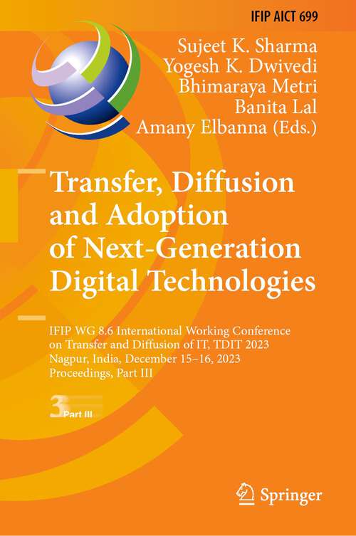 Cover image of Transfer, Diffusion and Adoption of Next-Generation Digital Technologies
